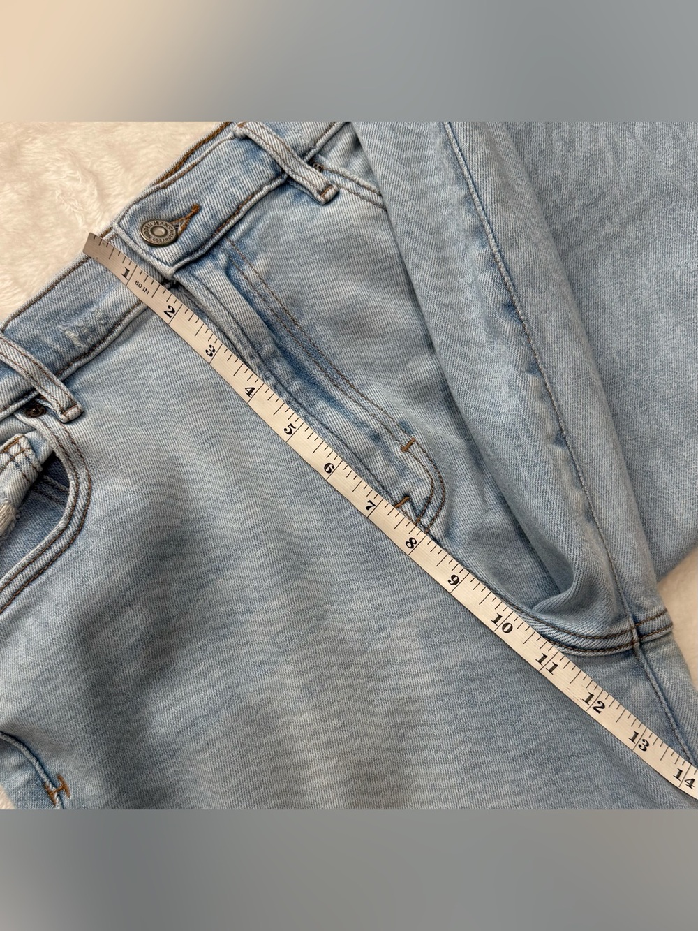 Altar'd State Hidden LA Baggy Wide Leg Jeans - Light Wash - Picture 10 of 12
